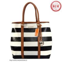 michael kors striped groot zwart bakken Vintage Tas Kopen xtb1r589